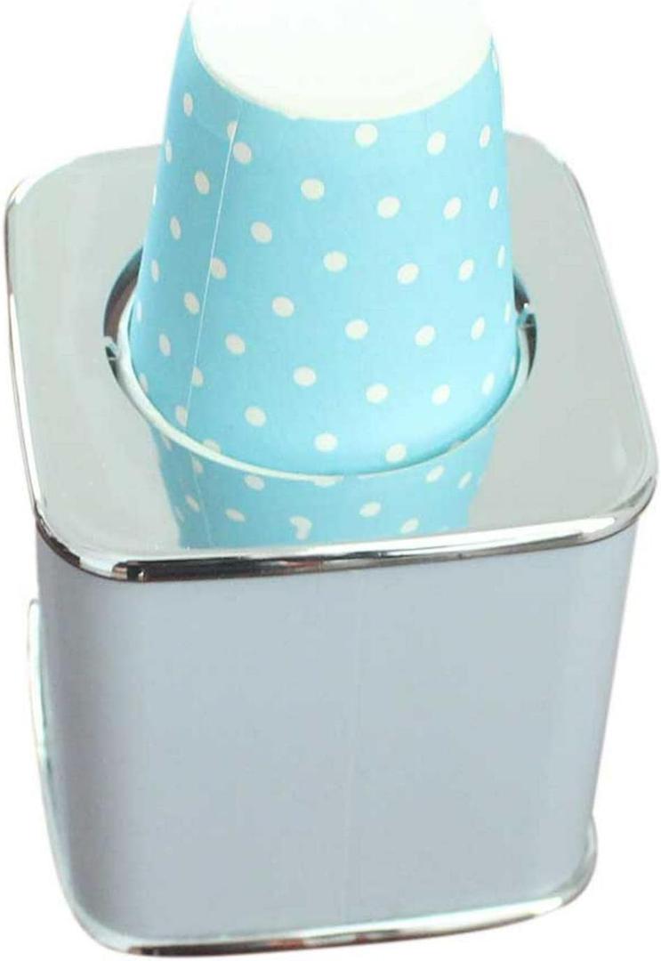 Bathroom Cup Dispenser, 3 Ounce Disposable Paper Cups Compact Countertop Holder Dispenser Rinsing s Storage Holder with 20PCS for Bathroom Hotel Kitchen Desktop Vanity(Color:A)