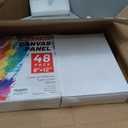 Canvas Boards for Painting 48 Pack 9x12 Inch Painting Canvas Panels, 100% Cotton White Blank Canvas Boards for Painting, Art Supplies Paint for Acrylics Oil Watercolor Tempera Paints, 9"x12" - 48pcs