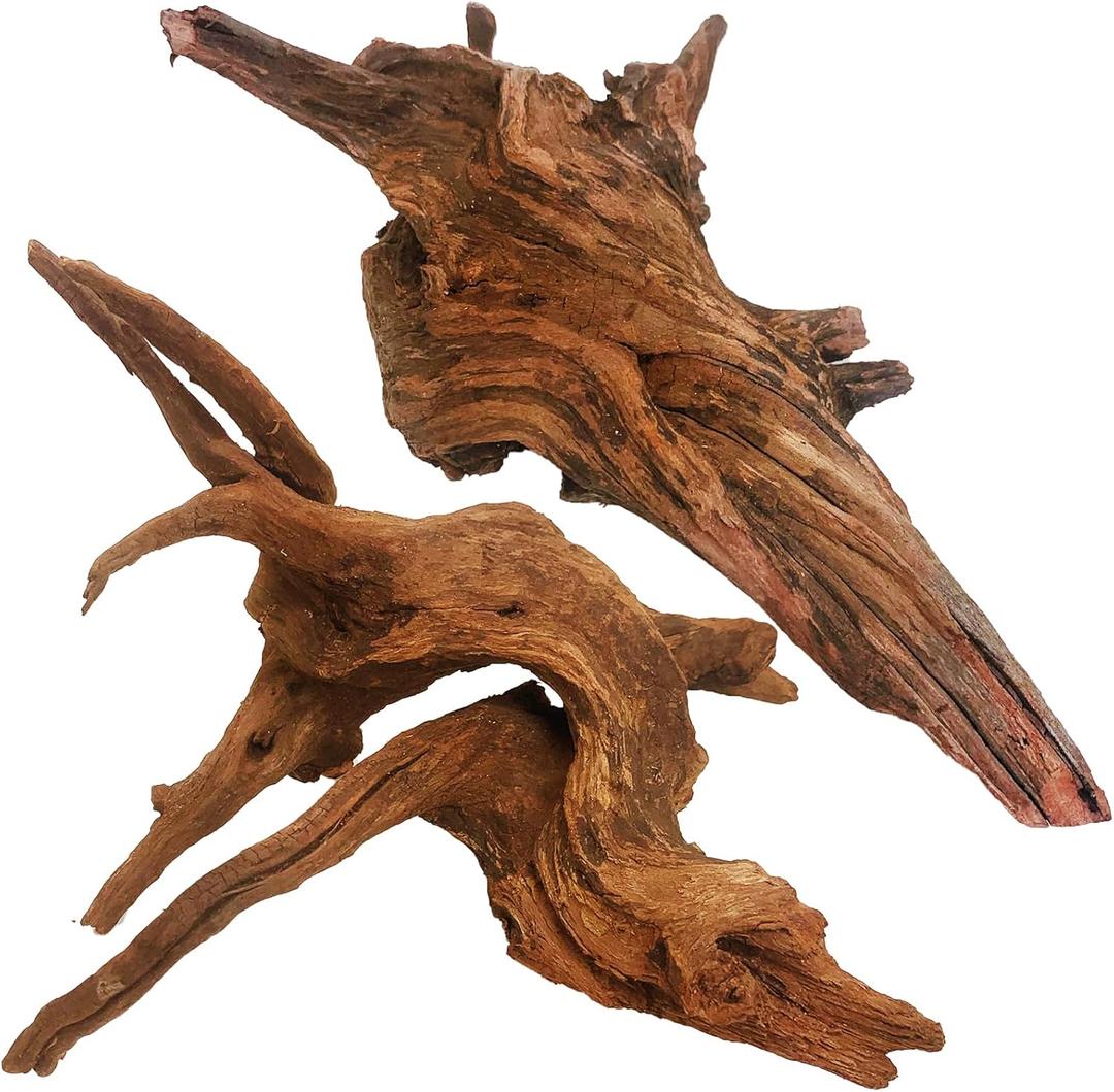 kathson Natural Large Aquarium Driftwood Decoration Branches Reptiles Terrarium Ornament Wood Fish Tank Habitat Decor Assorted Sizes Wood L:Mopani Driftwood (14.5 to 18.5 inches) 1 Pack))