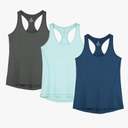 icyzone Women's Racerback Workout Athletic Running Tank Tops (Pack of 3), Small