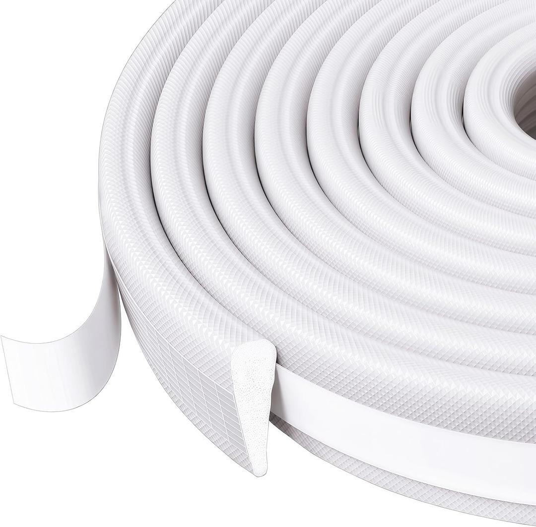 Weather Stripping Door Seal, Upgraded Wedge Window Draft Stopper, PU Foam Seals Tape, Strong Adhesive, Soundproofing, Window Insulation for Winter, Door Frame Gaps Filler (White, 10 Ft) Weather Stripping Door Seal, Upgraded Wedge Window Draft Stopper, PU Foam Seals Tape, Strong Adhesive, Soundproofing, Window Insulation for Winter, Door Frame Gaps Filler (White, 10 Ft)