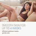 Philips Epilator Series 8000 - Cordless Wet and Dry Electric Epilator, Hair Removal for Legs and Body, with ProGuide, 3 Accessories, 60 min. Runtime, Model BRE708/00