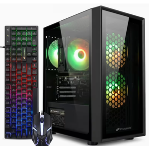 STGAubron Gaming PC Desktop,Core I5,RX 560 4G,16G RAM,512G SSD
Gaming Computer Tower for Streaming,Video Editing,Home,School,I5 up to 3.6GHz,ARGB Fan,WiFi 6,BT 5.0,4K DP,HDMI,Win11 Home