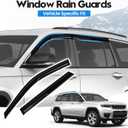 Grand Cherokee Rain Guards - Window Visors for Jeep Grand Cherokee 2011-2021, Out-Channel Side Window Rain Guards for Grand Cherokee Accessories, 4PCS, Black, Car Accessories