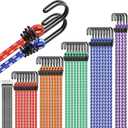 Bungee Cords Heavy Duty Outdoor: 40-Piece Premium Rubber Bungee Cords with Hooks in a Storage Jar Includes 10", 18", 24", 30", 36", 48" Bungee Cord for Camping, Tent, Fastening Items