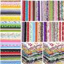 Ganeen 800 Pcs 4 x 4 Inch Cotton Fabric Squares Pre Cut Quilting Squares Printed Floral Patchwork Fabric Bundles for DIY Craft Sewing Clothing Accessory(Assorted)