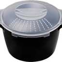 Pmperd Chf Large Micro Cookware 2 Quart, Microwave Steamer for Vegetables, Cooker for Microwave - BPA Free, Dishwasher Safe