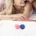 10 x Romantic Naughty Dice Set for Adults Couple Funny Dice Couples Game for Anniversary Valentines Wedding Gift,Couple Game Choices,36 Ways to Play (Pink+Blue)