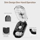 2 x Pill Cutter Pro Professional Pill Splitter for Small Tiny and Large Pills with Double Stainless Steel Blades Centering Guide Tablet Vitamin Cutter Halves Quarters Medical Grade (Black)