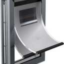 MAVRICFLEX Heavy Duty XL Dog Door with Double Sliding Lock Panels, Energy Efficient Aluminum Doggie Door, Magnetic Double Flaps Dog Door for Dogs Up to 220LBS, Extra-Large, Dark Gray