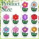 Wenqik 10 Pcs Spring Table Decoration Wooden Flower Decor Colorful Spring Tiered Tray Decor Flower Figurines Set with Stems Floral Centerpiece for Easter Party Home Shelf Decoration MotherS Day Gifts