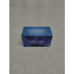 WATERGLIDE C6 Christmas Lights, 33ft 100 LED Faceted String Lights Green Wire Fairy Lights with 29V Safe Adaptor, 8 Lighting Mode, Waterproof for Indoor Outdoor Patio Xmas Tree Party Decor, Blue