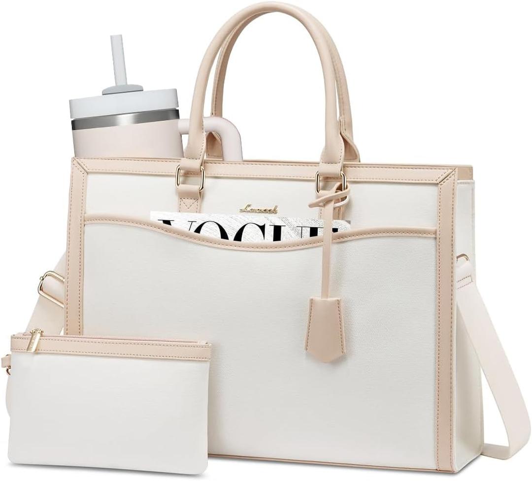 LOVEVOOK Laptop Tote Bag for Women, Office Work Bag Briefcase fit for Laptop, Large Capacity Teacher Bag Handbag