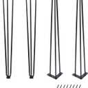 18Inch Hairpin Table Legs Black Set of 4 Desk Legs，900lbs Load Capacity ， Rodsfor Coffee Table, Night Stand Desk Bench，Desk(18in)
