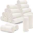 24Pcs Bulk Blankets, 50 x 60 Inch Flannel Throw Blankets Bulk with Striped Ribbed, Fleece Blankets in Bulk for Wedding, Couch, Gifts, All Seasons(Beige)