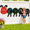 5 Pcs Caterpillar Outdoor Chalkboard 64 x 17 Inch Blackboard for Classroom