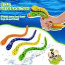 Sratte 8 Pcs Pool Diving Toys Water Snake Toy Pool Snake Underwater Swimming Games for Toddlers Kids Boys Girls Teens Adults
