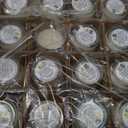 Hosley's 96 Pack of Ivory Unscented Clear Glass Filled Votive Candles