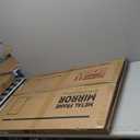 TETOTE Brushed Nickel Mirror 22 x 30 Inch Beveled Frame Bathroom Mirror, Tempered Glass, Shatterproof, for Modern Bedroom, Entryway, Living Room