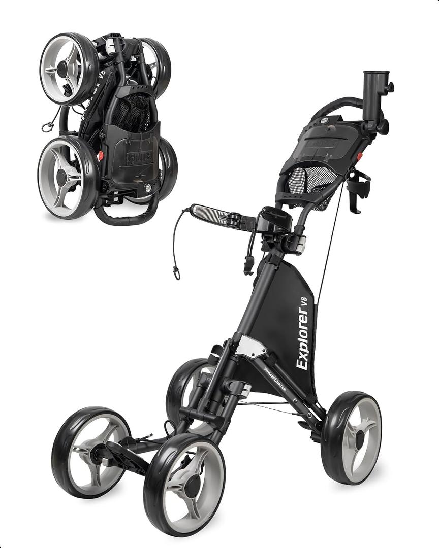 CaddytekCaddyTek Superlite 4 Wheel Golf Push Cart, Explorer Version 8 -, One Size