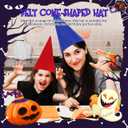 Beaupretty 4Pcs Felt Cone Gnome Hats Christmas Dwarf Hats for Halloween Birthday Party Cosplay Costume Accessory