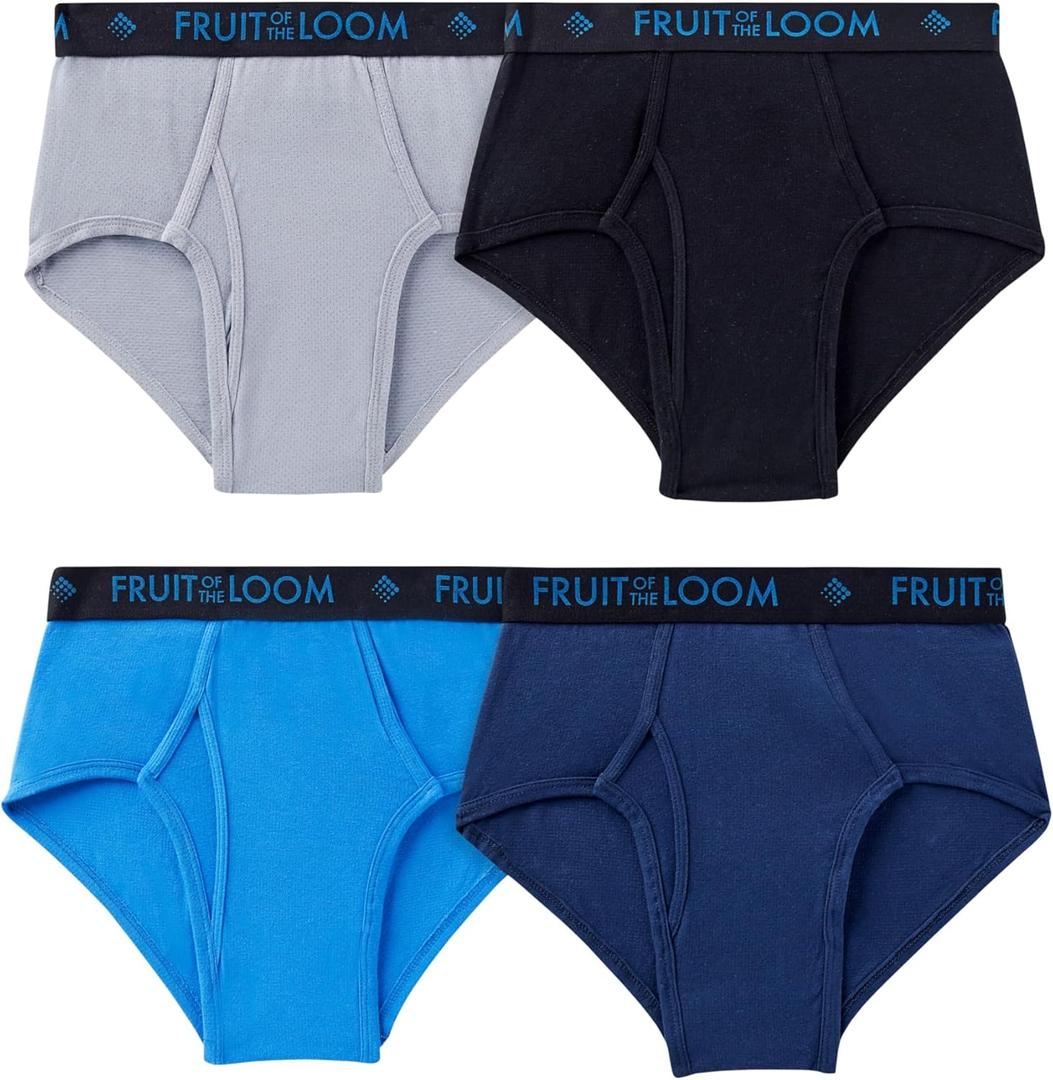 Fruit of the Loom Men's Underwear Briefs, Tag Free & Moisture Wicking, Assorted Color Multipacks (L)
