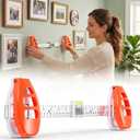 Picture Hanging Tool with Level Gucwrocy Level Ruler Picture Hanging Tool Precision Marking Alignment Ruler for Photo Frames Wall Decor Mirrors ABS Wall Friendly DIY Hanger