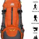 Esup 50L Hiking Backpack Men Camping Backpack with rain cover 45l+5l Lightweight Backpacking Backpack Travel Backpack, Standard