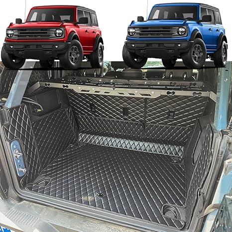 Cargo Mat Compatible with Ford Bronco 2021-2025 Trunk Mat (and Rear Left and Right Side Panels) Cargo Liners for 4-Door Bronco