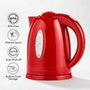 OVENTE Electric Kettle, 1.7L Fast Boiling Water Heater for Coffee or Tea, BPA Free with Water Level Gauge, Auto Shut-Off, Boil-Dry Protection, Indicator Light and Removable Filter, Red KP72R