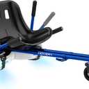Hover-1 Buggy Hoverboard Attachment - Compatible with Most 6.5" & 8" Electric Hoverboards, Hand-Operated Rear Wheel Control, Adjustable Frame & Straps, Easy Assembly & Install Hoverboard Go Kart (Blue)