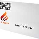 SIMOND STORE Ceramic Fiber Insulation Board - 2300F, 1" x 18" x 24", Ceramic Thermal Insulation Board for Wood Stoves Fireplaces Furnaces Forges Kilns Boilers Pizza Ovens, Baffle Board, Pack of 1