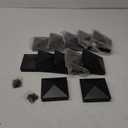 Aussio (12-Pack, Black) I.D. 4x4 Inch Aluminum Fence Post Cap with Screws Wooden Fence Post Cover Deck Post Cap - Durable Alloy Water-Proof UV-Proof - Protect Wooden Fence Poles from Cracking Rotting