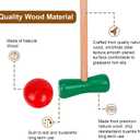 GOTHINK 4 Players Croquet Set with Wooden Balls for Adults & &Kids - Summer Outdoor Games for School Field Day Lawn Backyard Activity - 30Inch Wooden Mallets,Colored Ball, Wickets, Stakes, Medium, Small