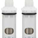 1224 Moen Replacement Faucet Cartridge  Aftermarket Replacement Compatible with 2 Handle Faucets & Moen Tub Shower | Durable Brass 1224b and Plastic - 2 PACK