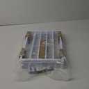 Free Standing Foldable Dog Gate, 16.5" High Step-Over Metal Short Pet Gate, Up to 48" Wide Puppy Fence for Stairs and Doorways, Indoor & Outdoor Use, No Drilling and No Assembly, White