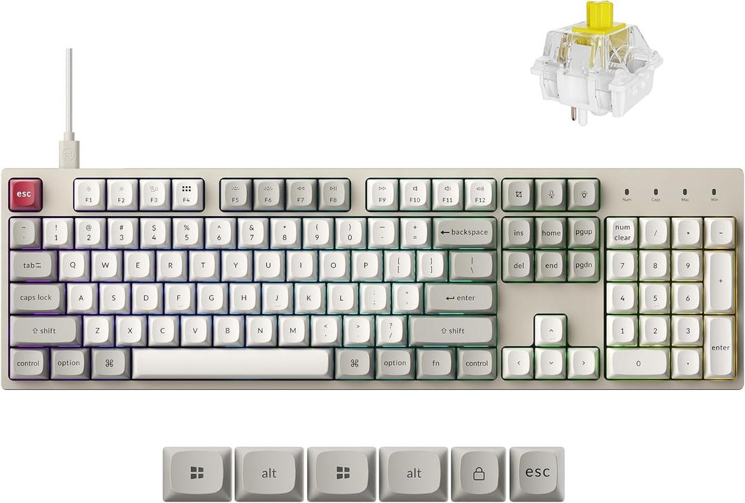 Keychron C2 Pro Full Size Wired Mechanical Keyboard with 8K Hz Polling Rate