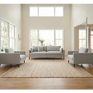 Jute Cotton Area Rug 5x8 ft Large Rectangle Hand Woven Natural Farmhouse Rugs for Living Room, Bedroom, Kitchen, High Traffic Area - Rustic Vintage Bohemian (Natural Offwhite)