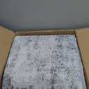 9x12 Area Rug for Living Room:Washable Modern Neutral Abstract Rug with Low Pile Non Slip Soft Thin Large Indoor Carpet for Bedroom Dining Room Home Office Decor - Grey Blue