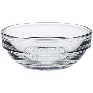 Duralex Made In France Lys Stackable Glass Bowl (Set of 4), 1 oz., 2.3 Inches, Clear