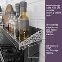 30" Magnetic Stove Top Shelf  Stainless Steel Spice Rack and Seasoning Organizer  Kitchen Shelf for Back of Stove  Over Stove Rack and Storage Organizer