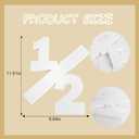 Wooden 1/2 Birthday SignSix Months Party Decor For Babies And KidsEye-Catching Half Birthday Party DecorBaby Show Photo Prop Cake SmashWhite Wooden Number Sign
