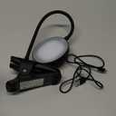 Mubarek Clip on Lamp,5 Brightness+5 Color Clip on Light,200LM 36 LED Reading Lights for Books in Bed,1800mAh Battery Powered Lamp Battery Operated Lights,Rechargeable Desk Lamp with Clamp Light