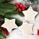 Sieral 3 Pieces Christmas Work Bestie Gifts for Coworkers Christmas Tree Ceramic Hanging Ornaments with Velvet Bags for Friendship Work Bestie Coworker Staff