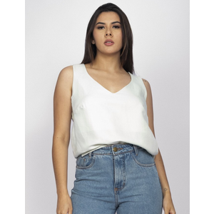 Viscose V-Mint Neck Tank Top, Small