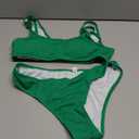 YIMISAN Womens Ribbed Bikini Set Crop Top Sporty Swimsuits with Mid Waist Cheeky Two Piece Bathing Suit Size L