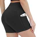 ALONG FIT Women High Waisted Biker Shorts Tummy Control Workout Yoga Shorts with Pockets Athletic Workout Running, Size XL