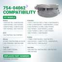 BlueStars 754-04062 954-04062 Deck Belt - for 38-inch MTD Troy Bilt Bolens 13AM762F765 13AM761F065 Yard Machines 13AC762F729 Murray M1338 Huskee 13A276LF031 Lawn Mower | Aramid Cord Belt | 1/2 x 77.5