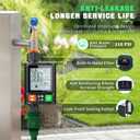 Sprinkler Timer for Garden Hose, Upgrade 10 Program Water Timer with Auto Rain Delay, IP54 Waterproof 3.3“ Large LCD Drip Irrigation System Timers for Plant, Yard, Lawns, Outdoor