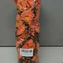 Ivydale 2 PCS Artificial Fall Hanging Flowers Fake Plants Outdoor,Silk Morning Glory Faux Flowers with Eucalyptus Leaves,UV Resistant Realistic Mums Plants for Home Garden Decor (Orange)